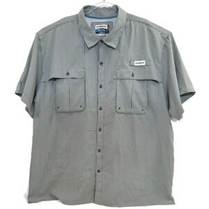 Magellan Outdoors Shirt Mens 3XL Green White Plaid Fish Gear Angler Fit Fishing